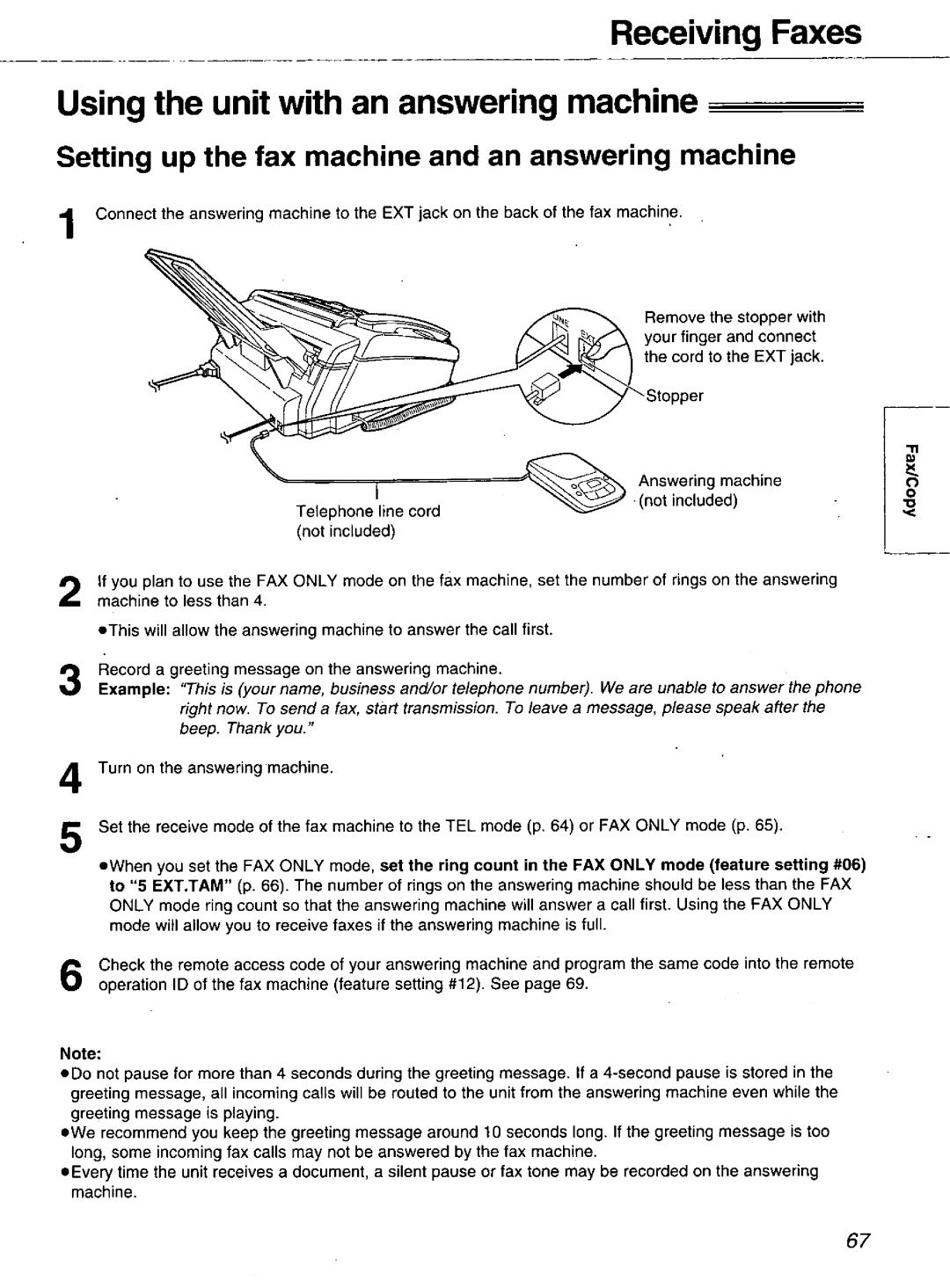 Panasonic KX-FM106 manual 