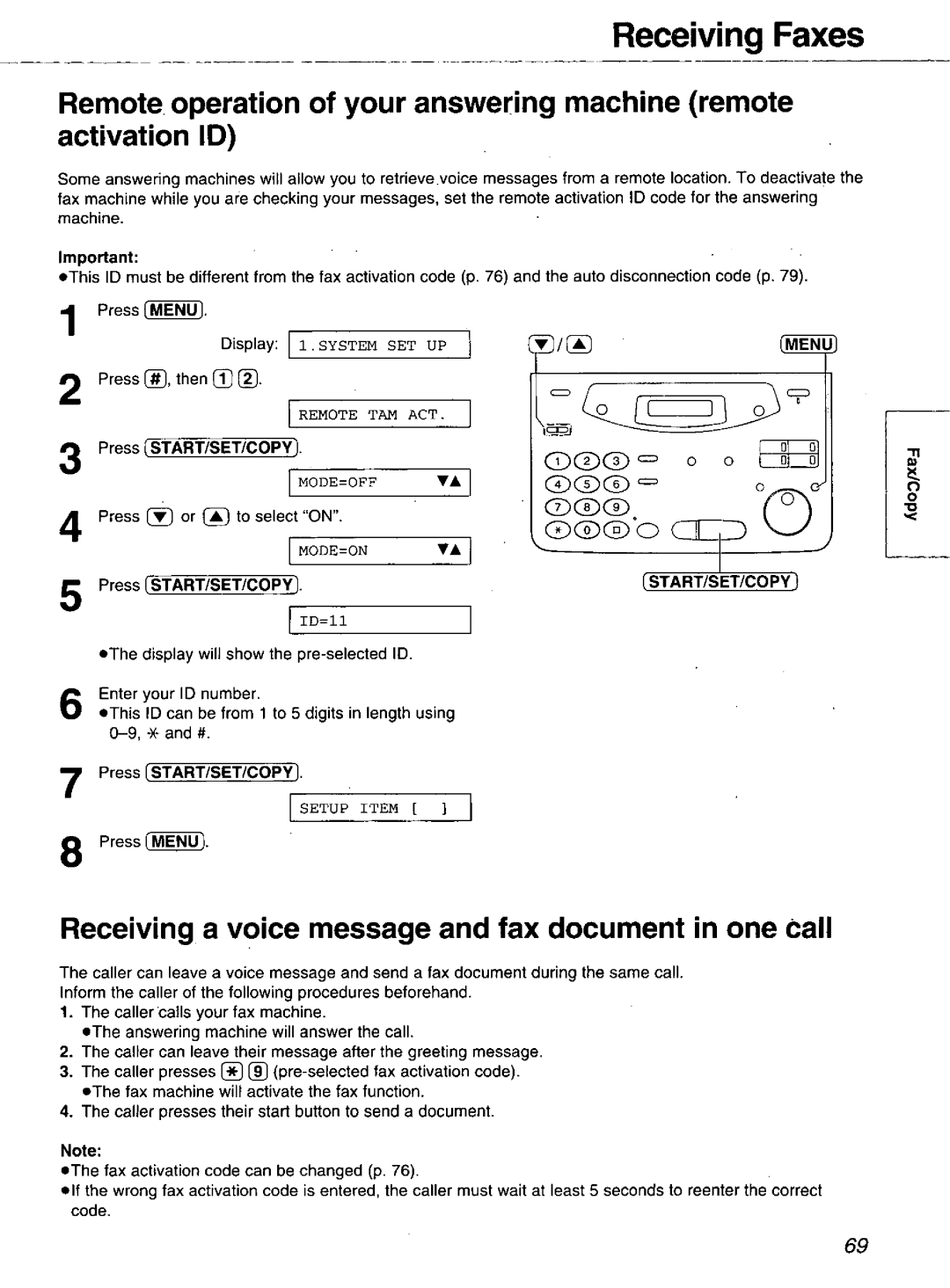 Panasonic KX-FM106 manual 