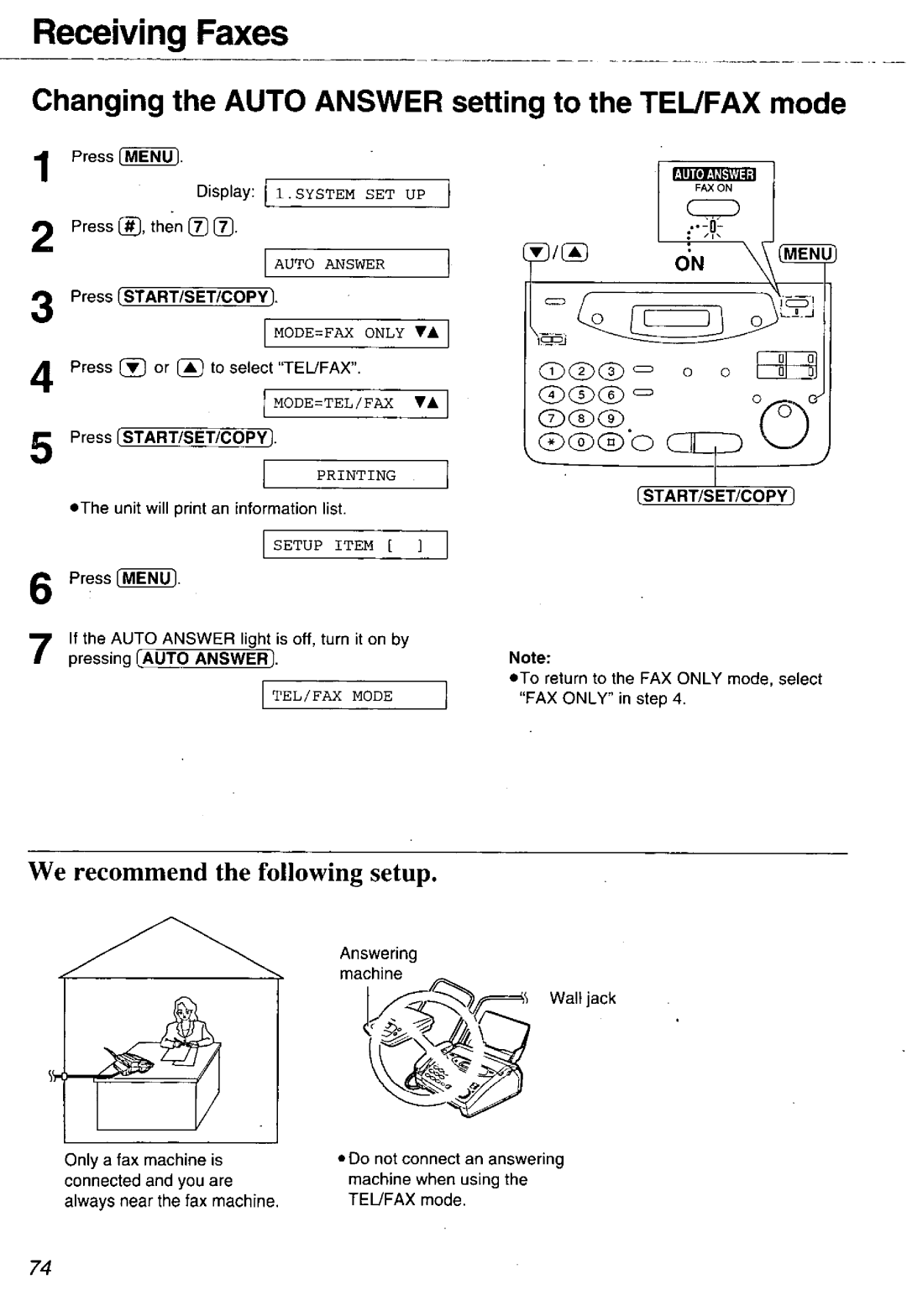 Panasonic KX-FM106 manual 