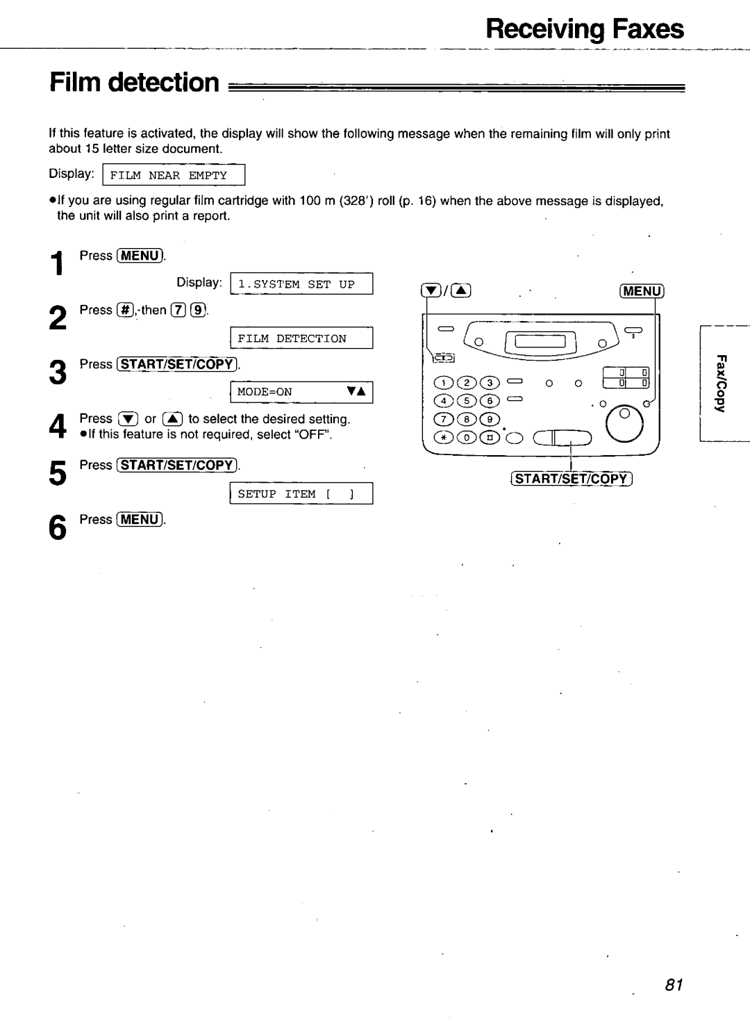 Panasonic KX-FM106 manual 