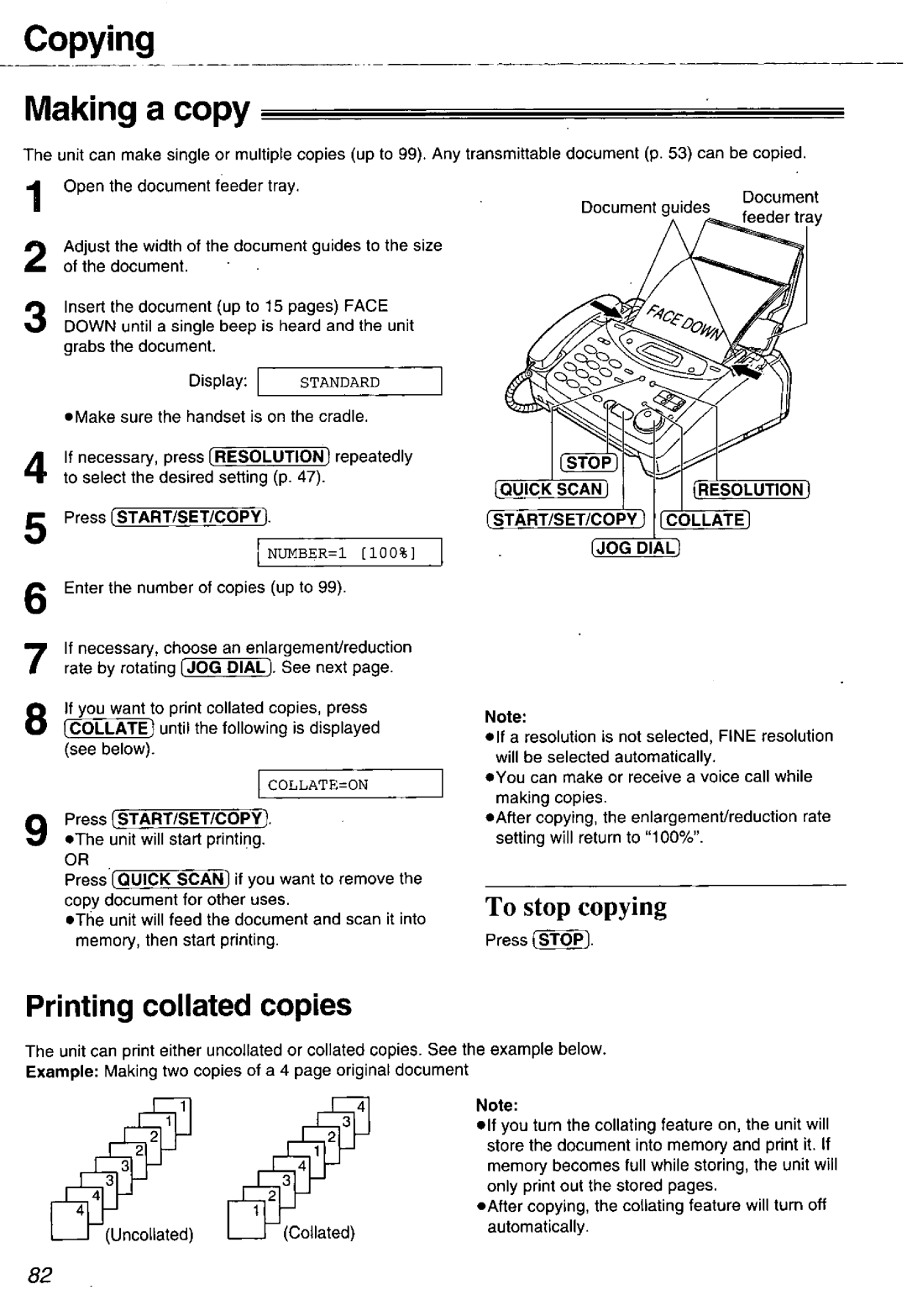 Panasonic KX-FM106 manual 