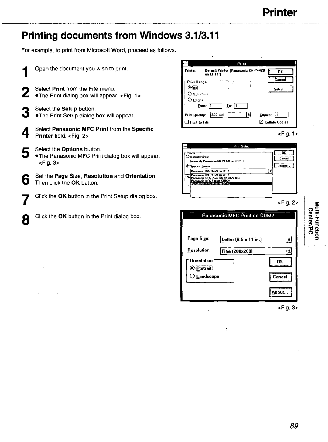 Panasonic KX-FM106 manual 