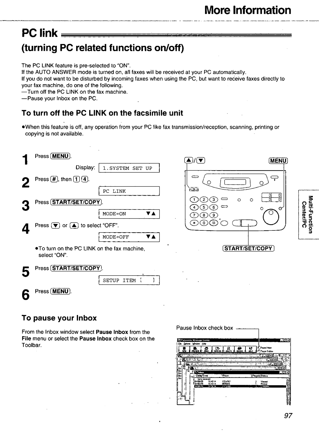 Panasonic KX-FM106 manual 