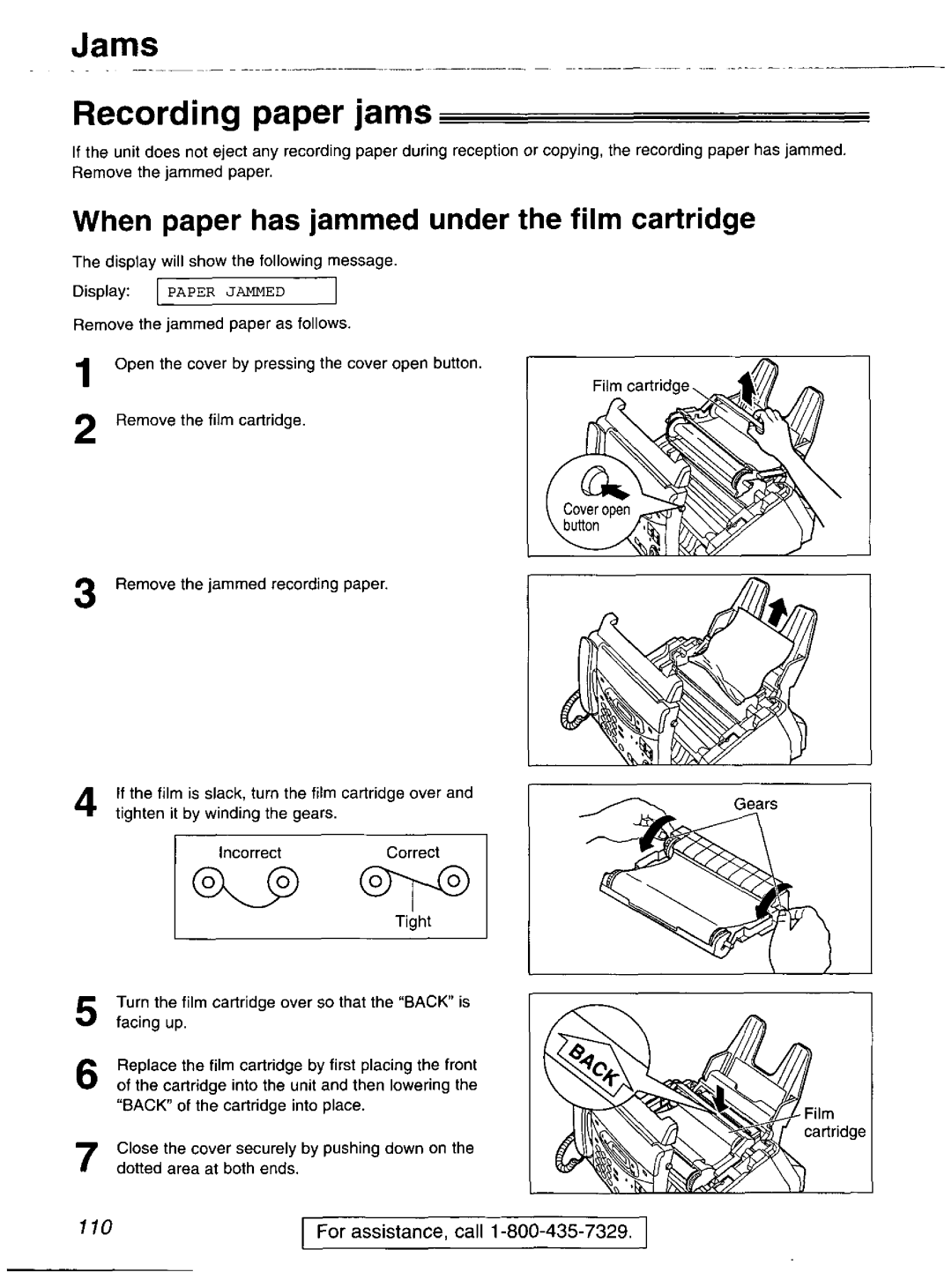 Panasonic KX-FP121 manual 