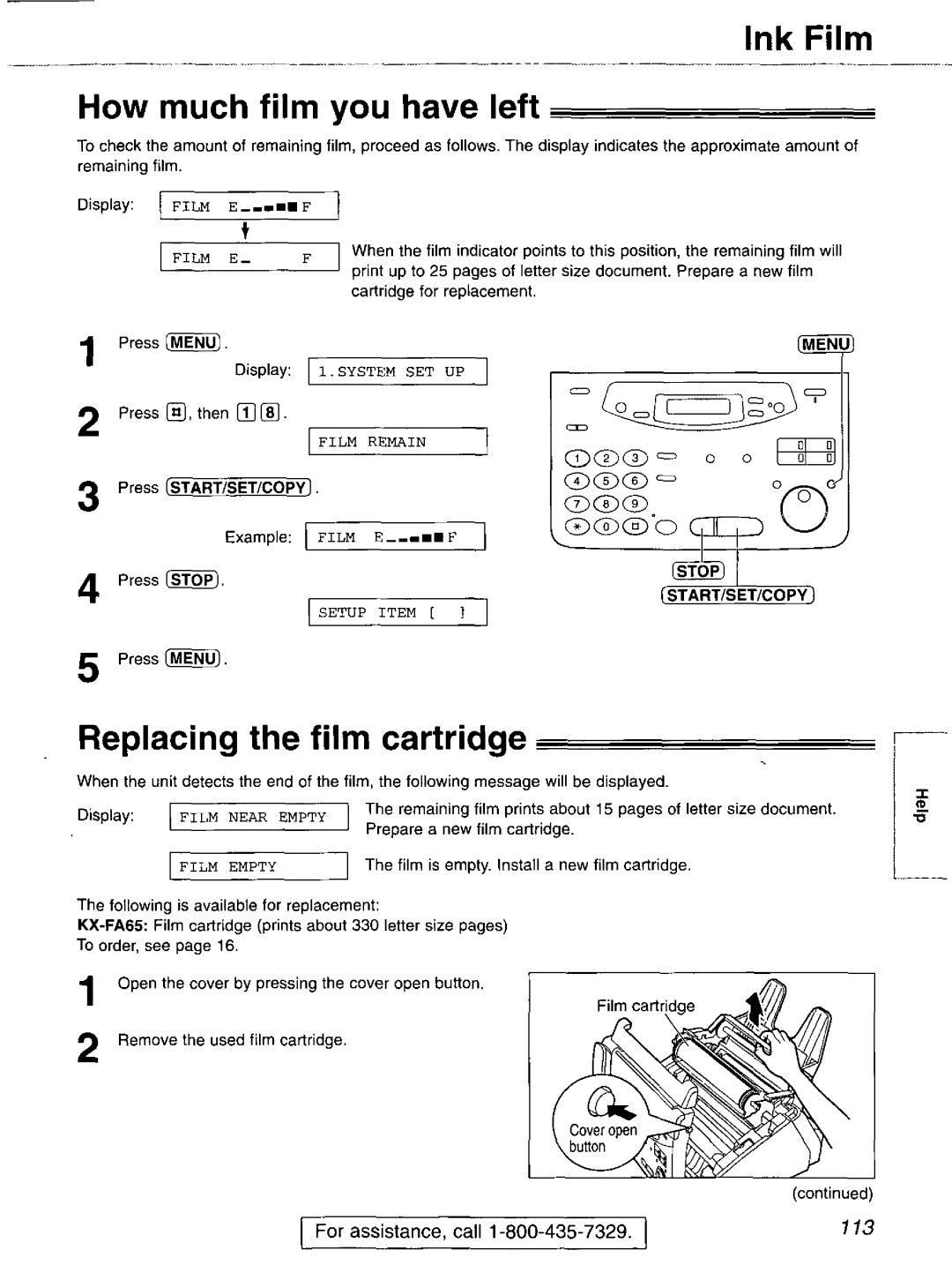 Panasonic KX-FP121 manual 