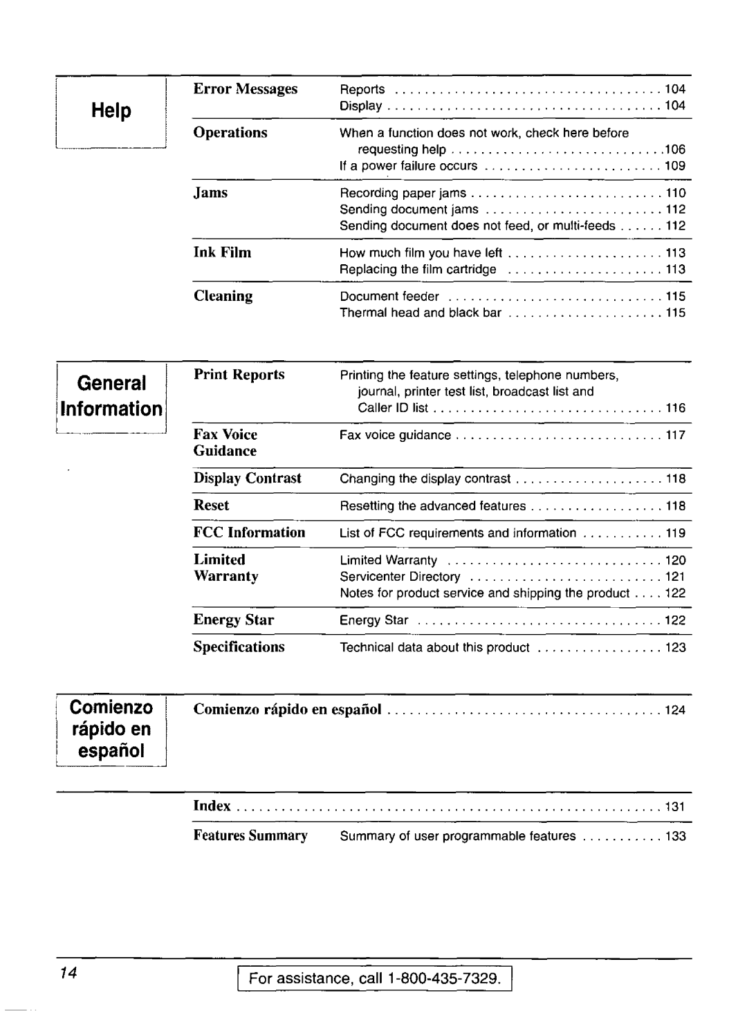 Panasonic KX-FP121 manual 