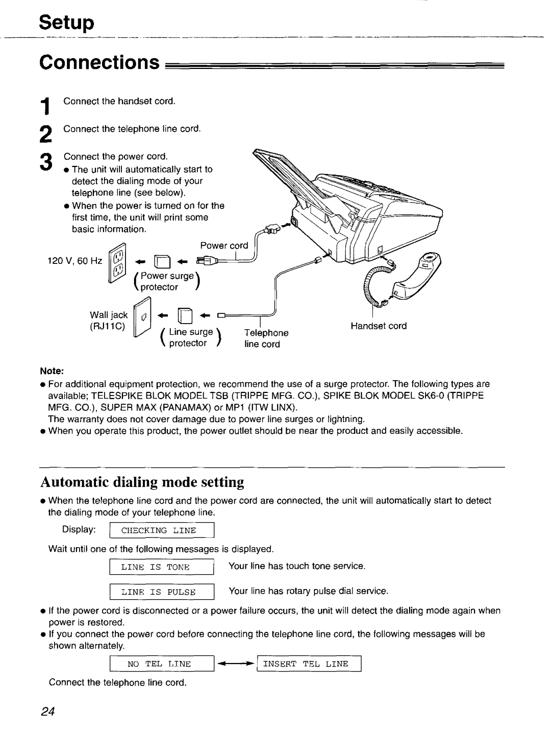 Panasonic KX-FP121 manual 