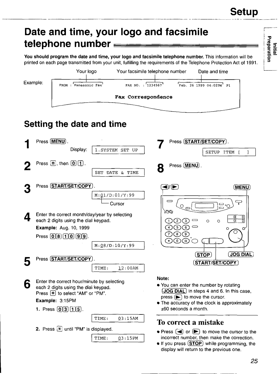 Panasonic KX-FP121 manual 