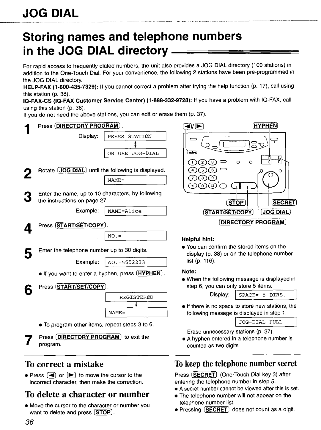 Panasonic KX-FP121 manual 