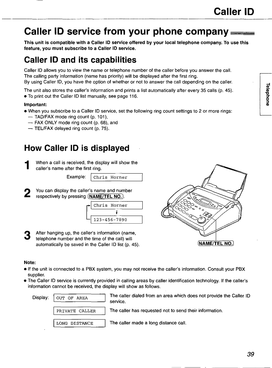 Panasonic KX-FP121 manual 