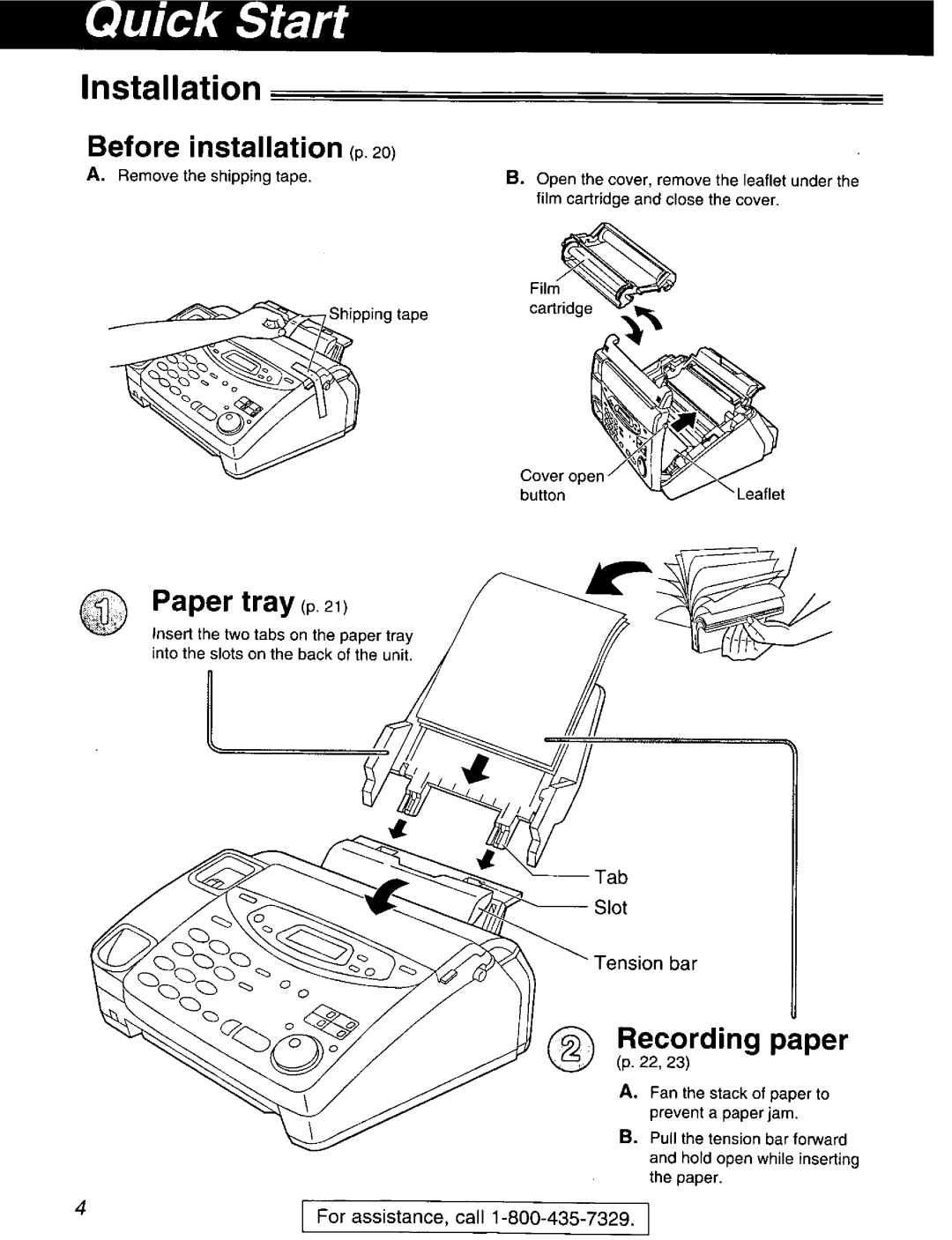 Panasonic KX-FP121 manual 