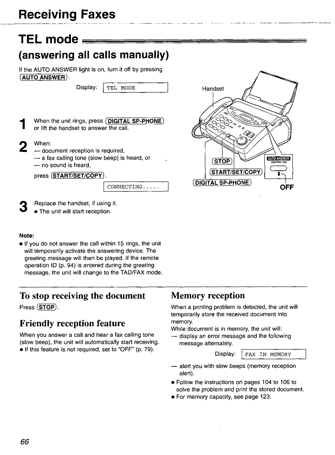 Panasonic KX-FP121 manual 