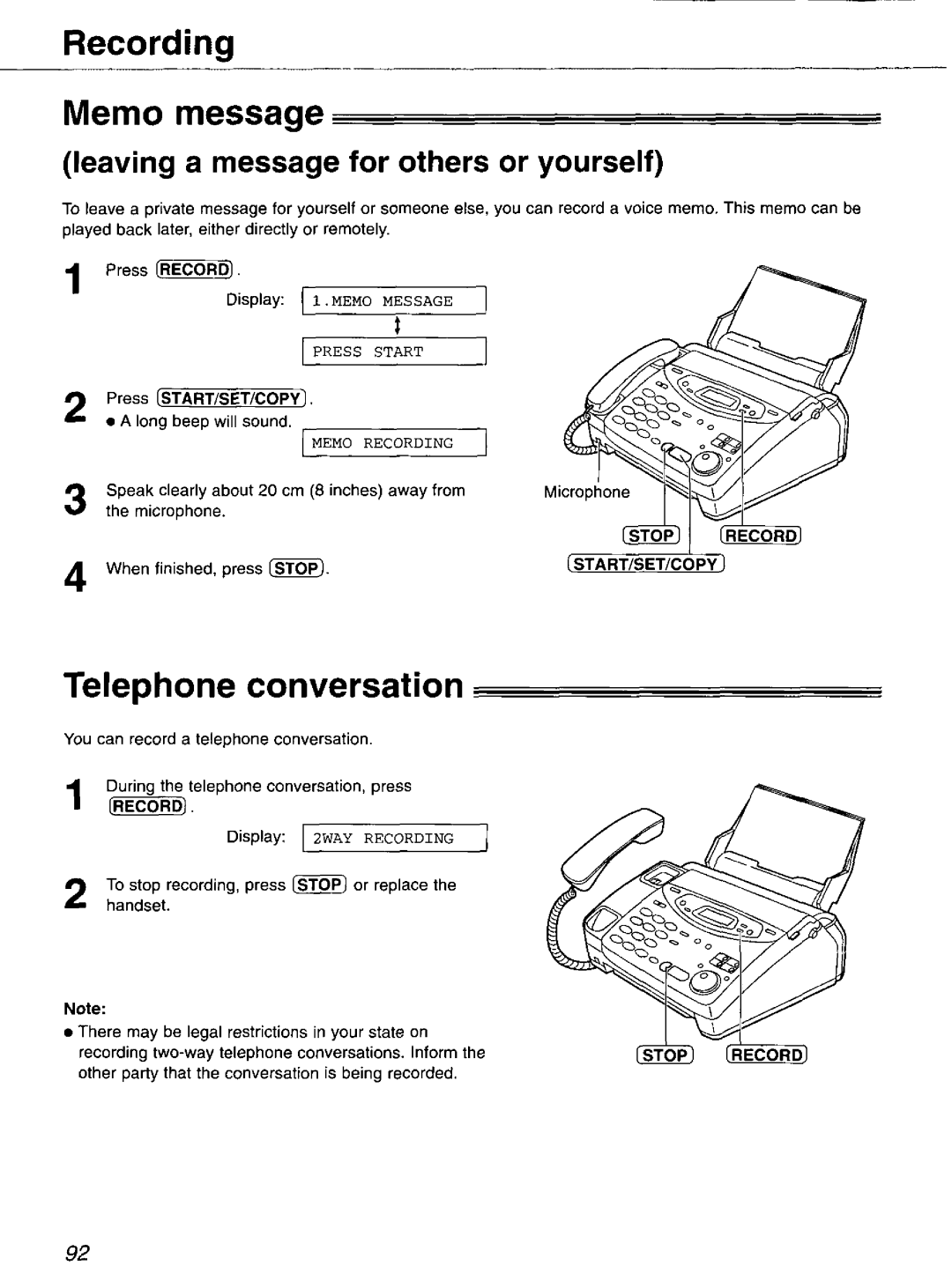 Panasonic KX-FP121 manual 