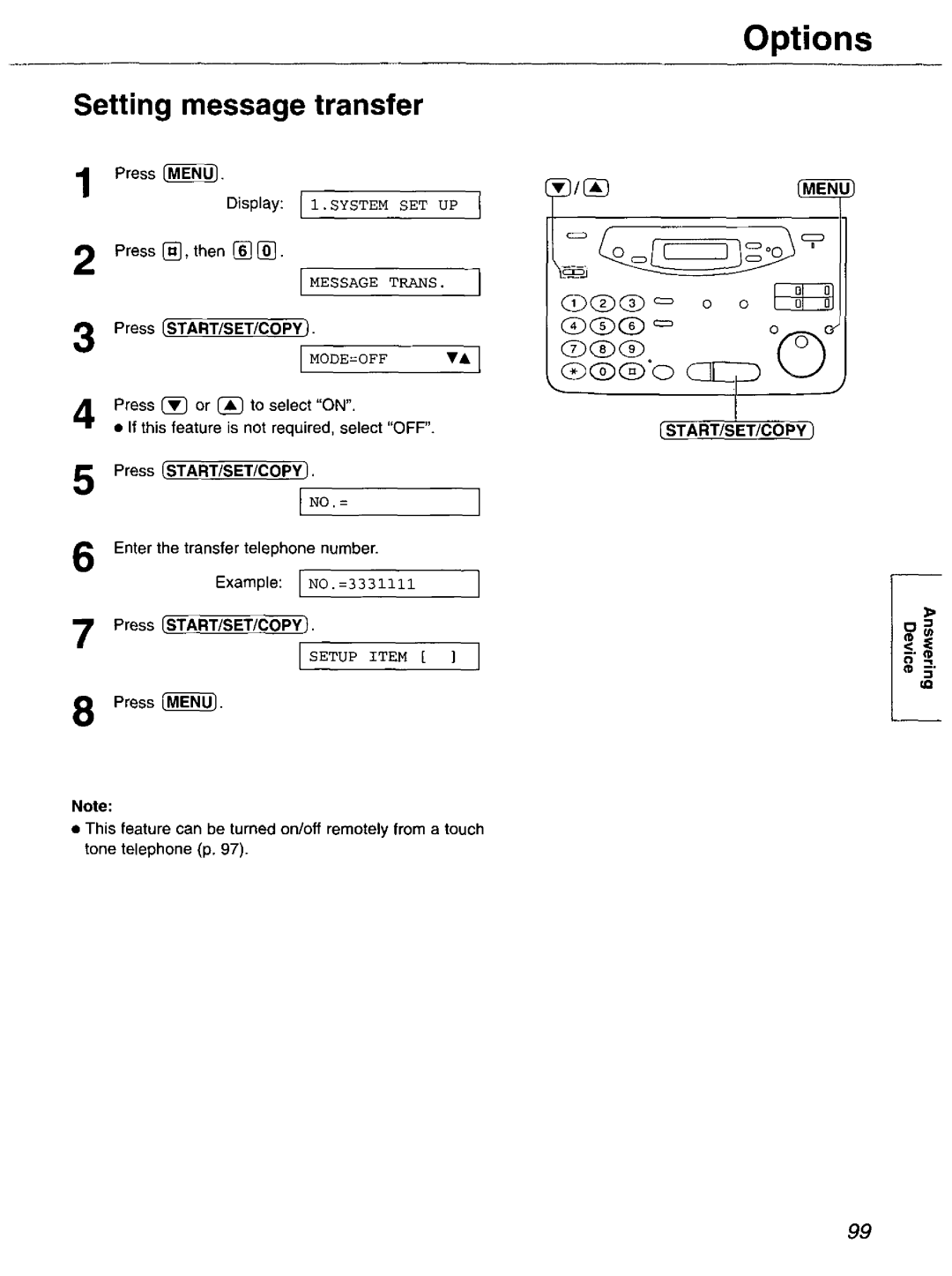 Panasonic KX-FP121 manual 