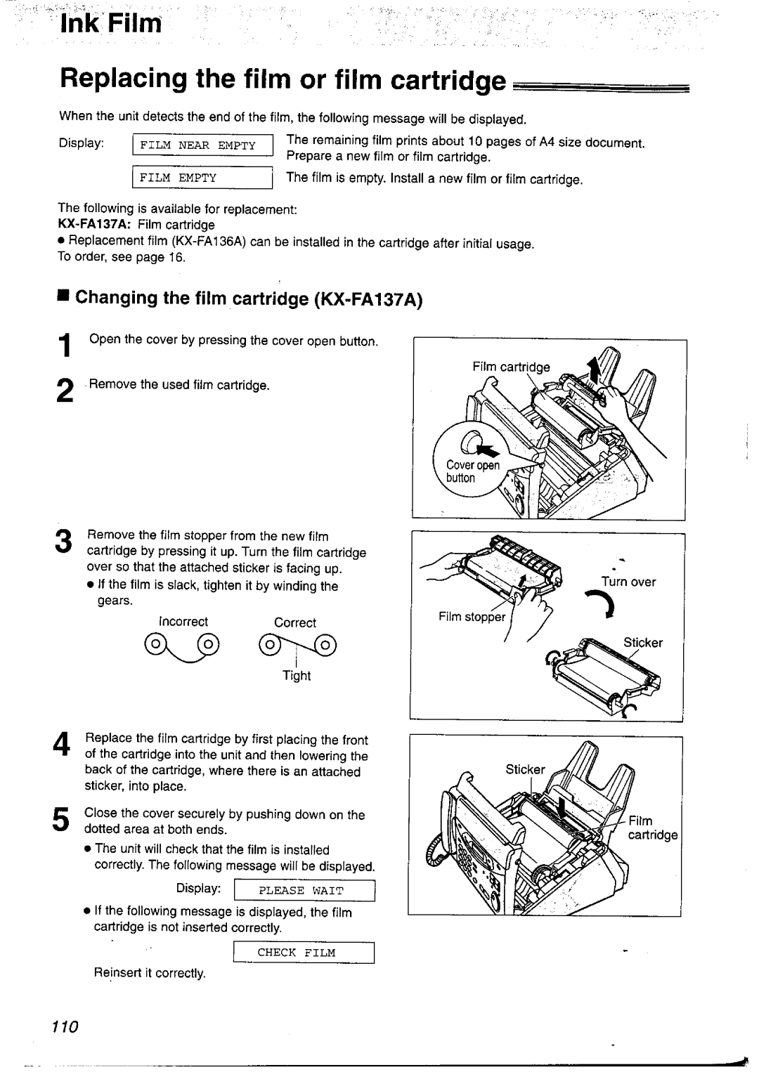 Panasonic KX-FP121NZ manual 