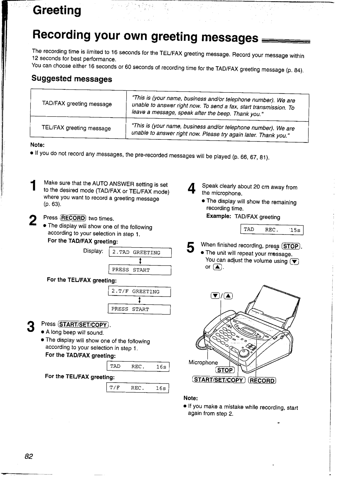 Panasonic KX-FP121NZ manual 