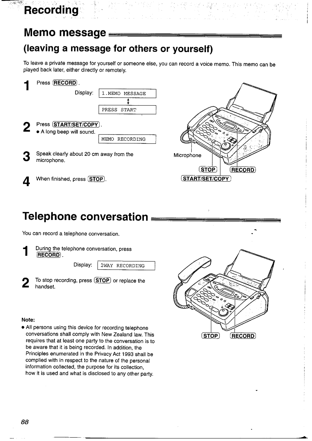 Panasonic KX-FP121NZ manual 