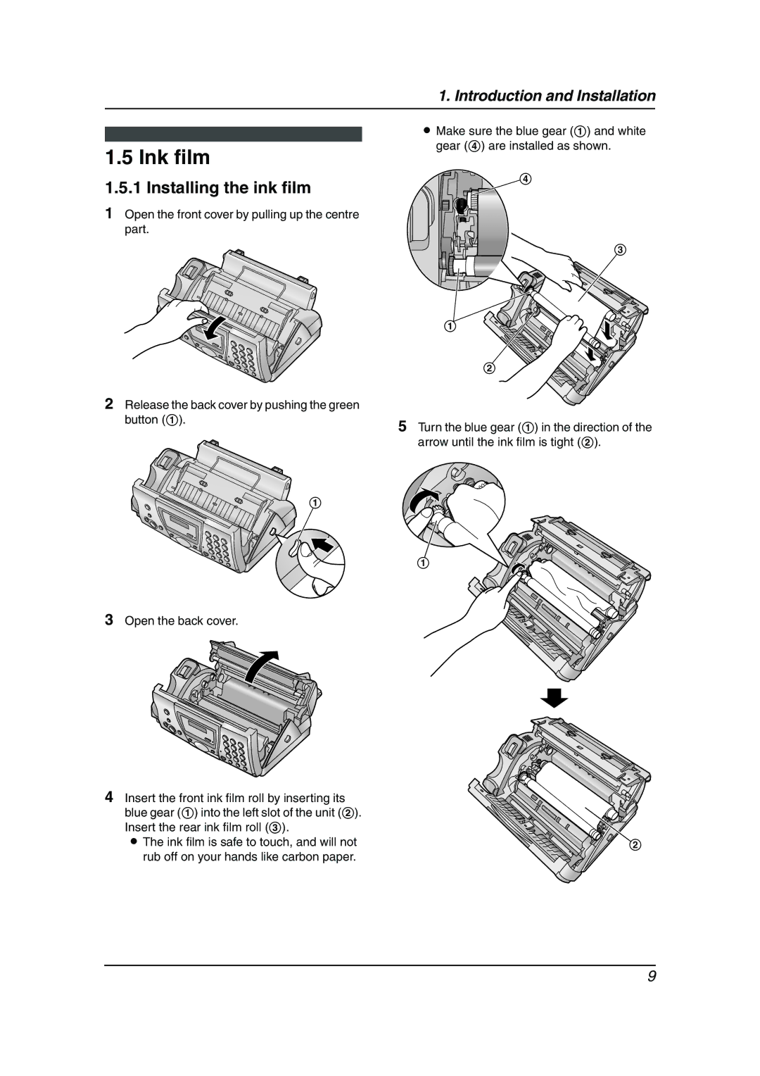 Panasonic KX-FP143HK operating instructions Ink film, Installing the ink film 