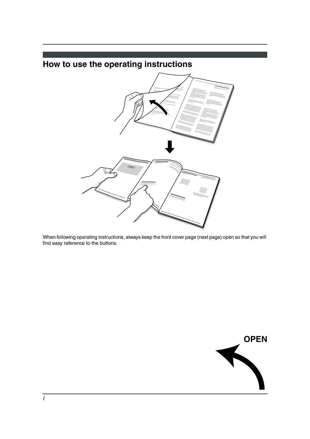 Panasonic KX-FP143HK How to use the operating instructions, Open 