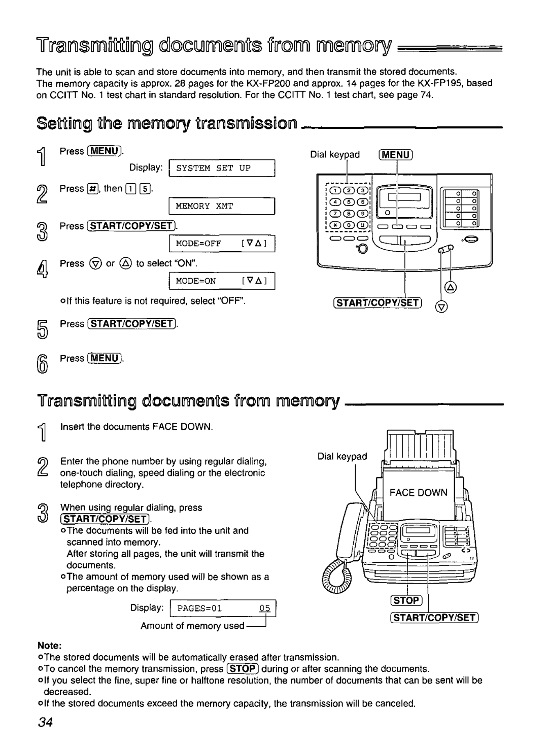 Panasonic KX-FP200, KX-FP195 manual 