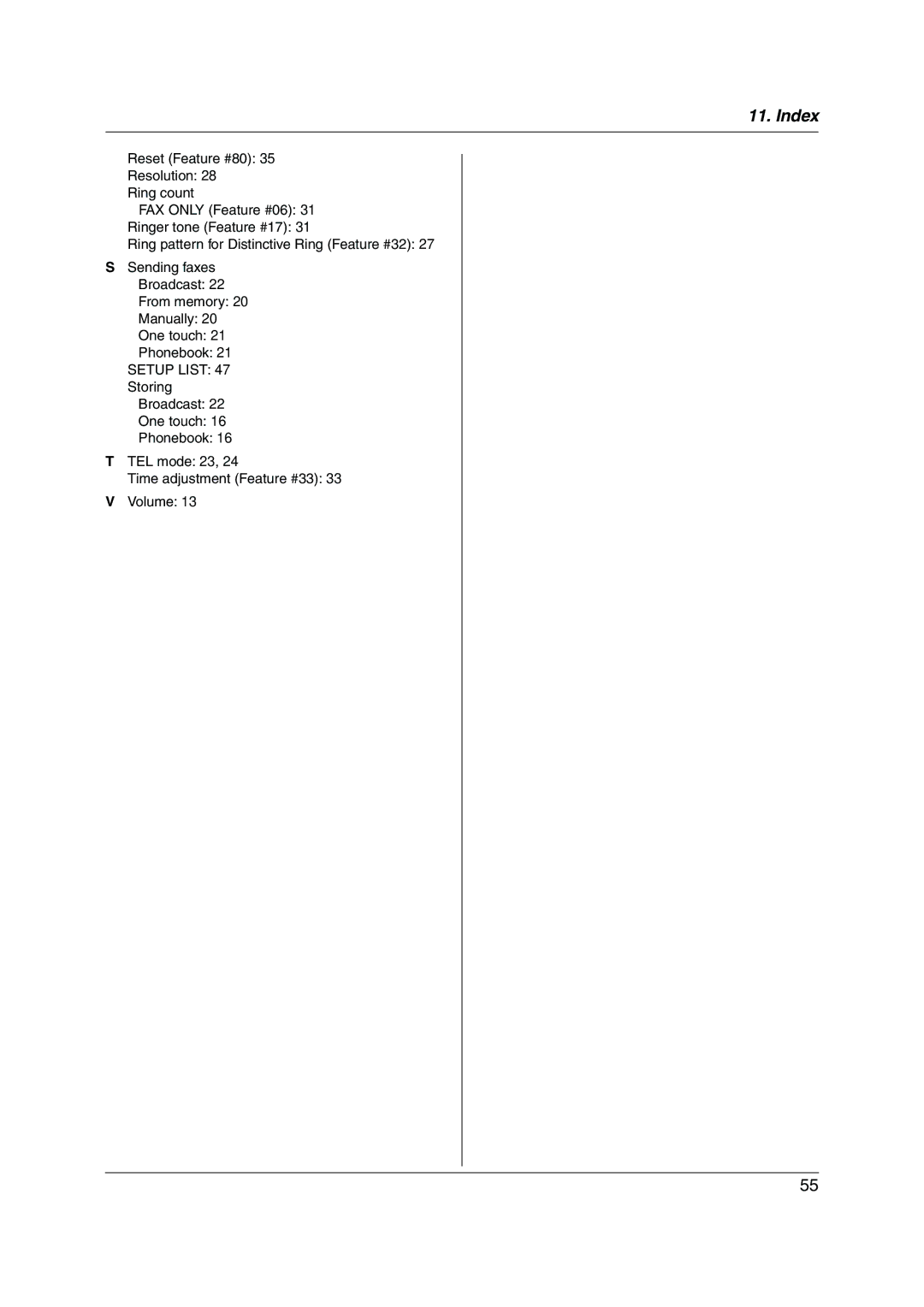 Panasonic KX-FP205 operating instructions Setup List 