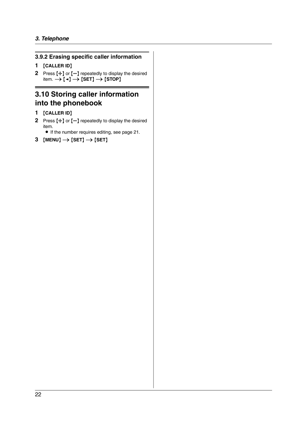 Panasonic KX-FP215 operating instructions Erasing specific caller information, Menu iSET iSET 