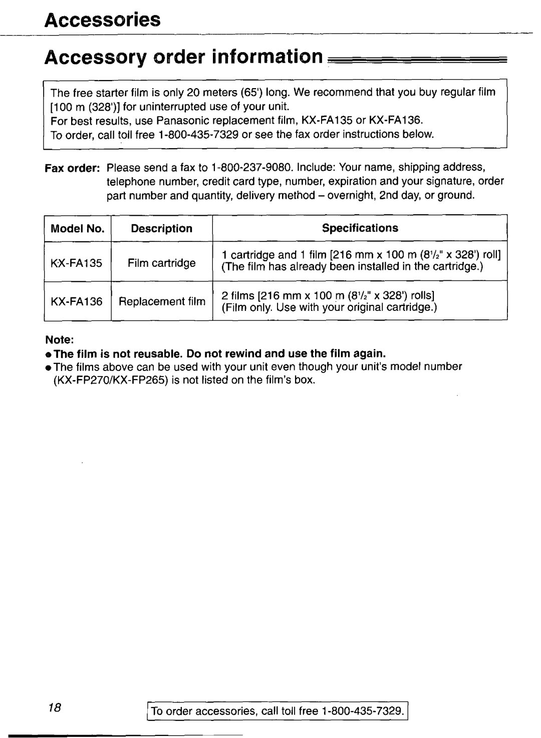 Panasonic KX-FP270, KX-FP265 manual 