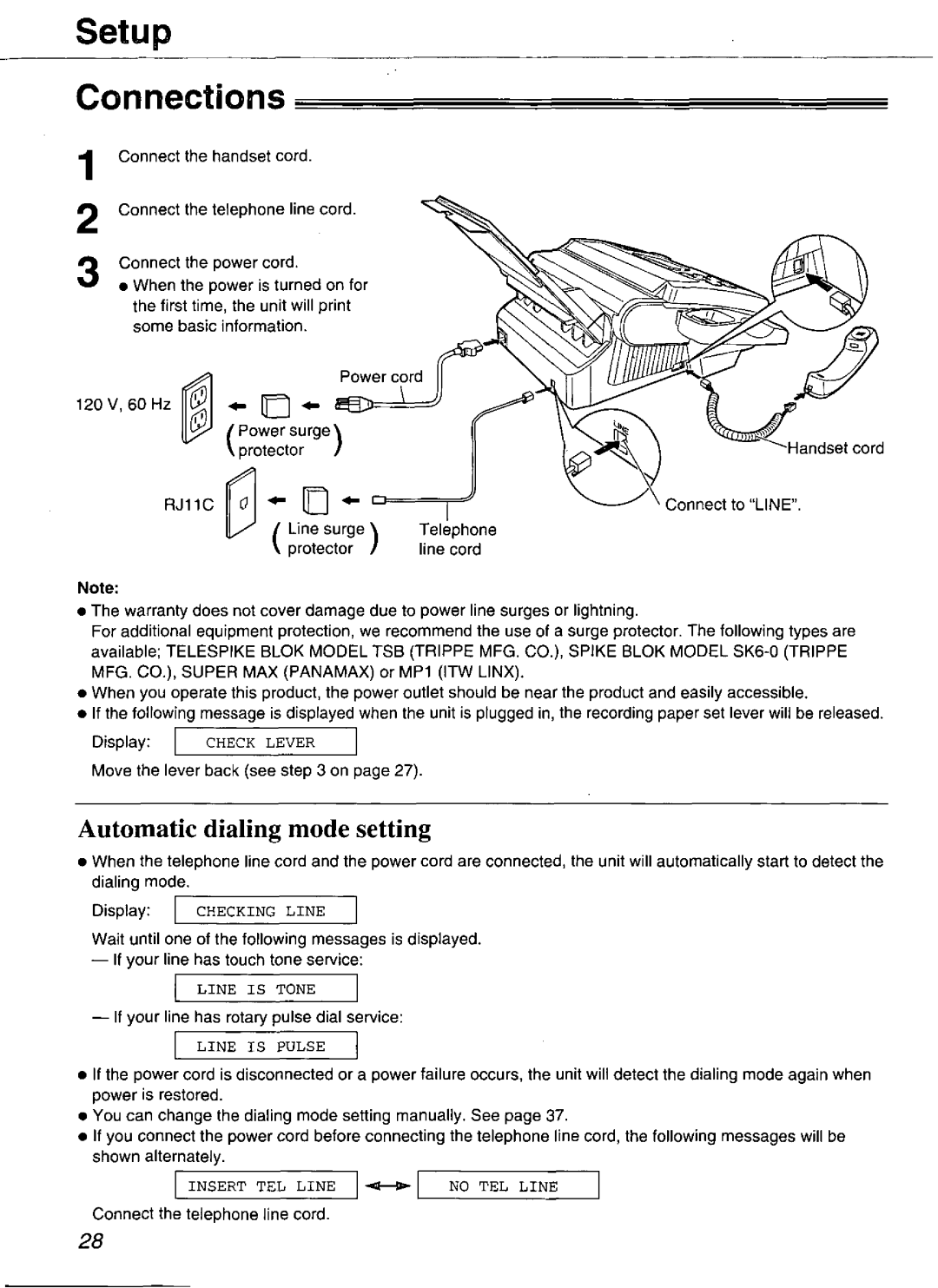 Panasonic KX-FP270, KX-FP265 manual 