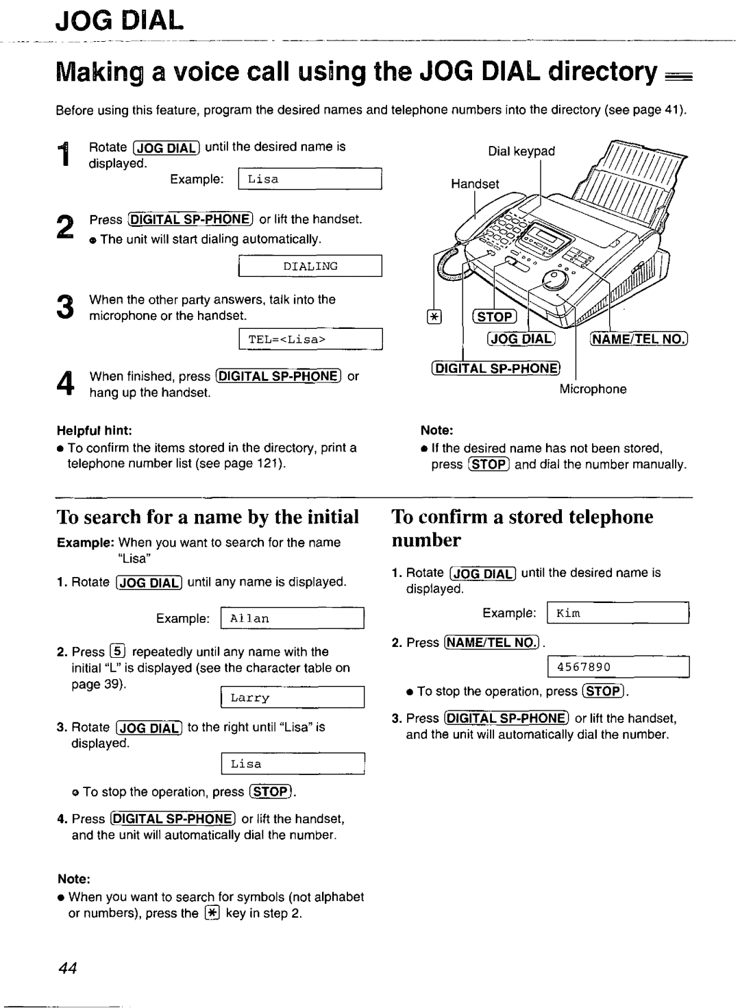 Panasonic KX-FP270, KX-FP265 manual 