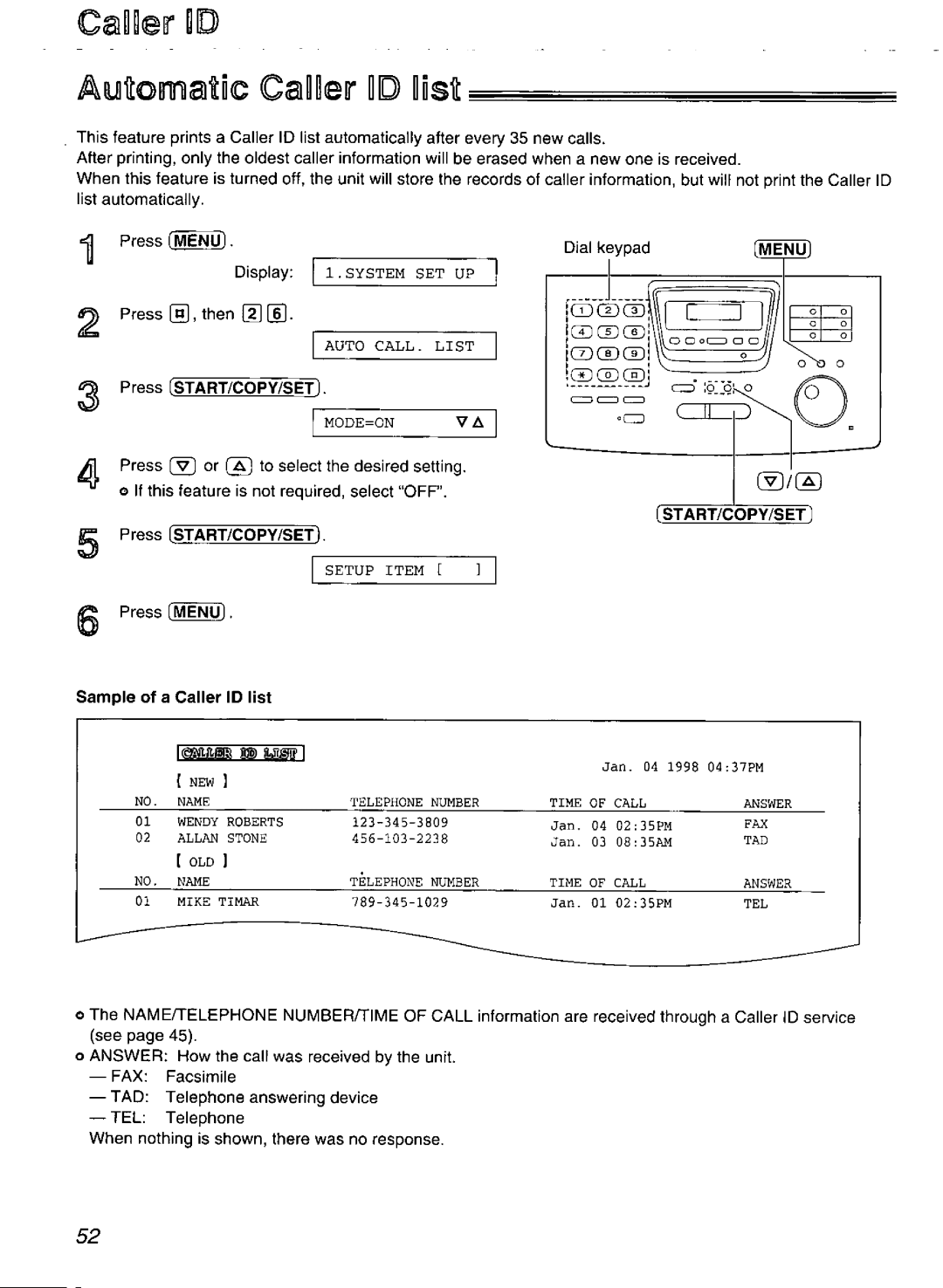 Panasonic KX-FP270, KX-FP265 manual 