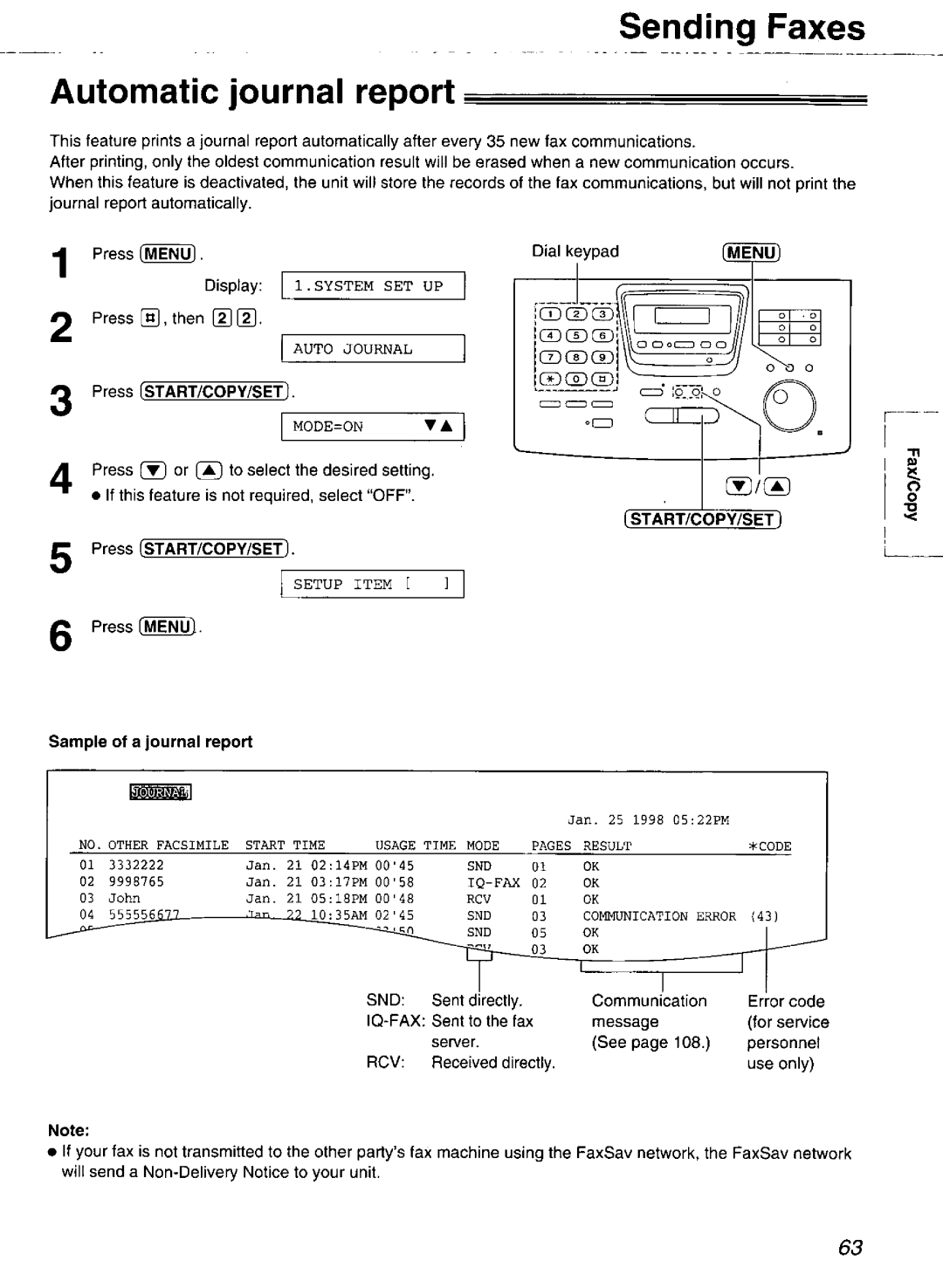 Panasonic KX-FP265, KX-FP270 manual 