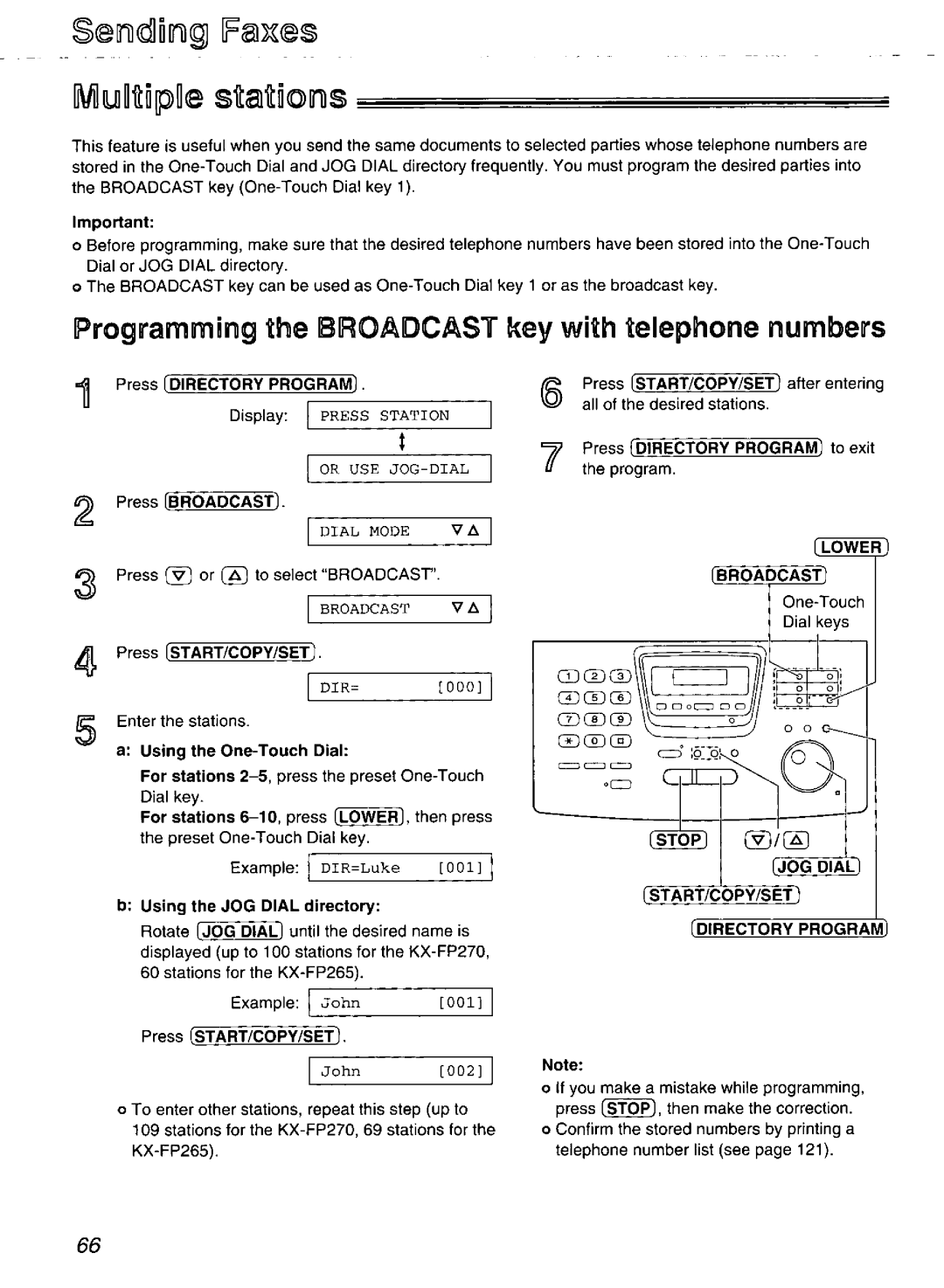 Panasonic KX-FP270, KX-FP265 manual 