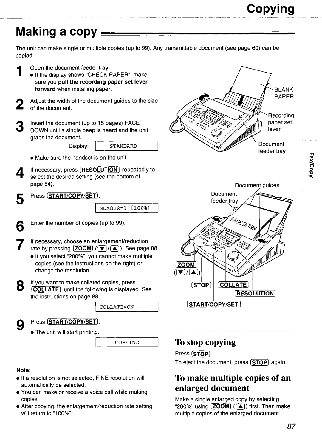 Panasonic KX-FP265, KX-FP270 manual 