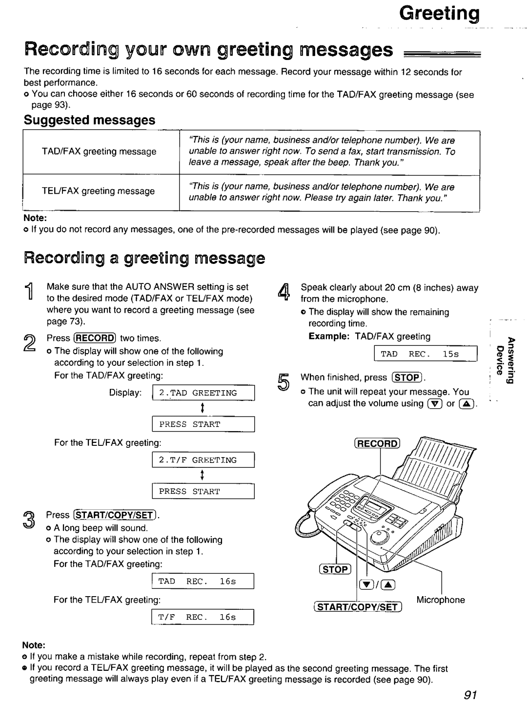 Panasonic KX-FP265, KX-FP270 manual 