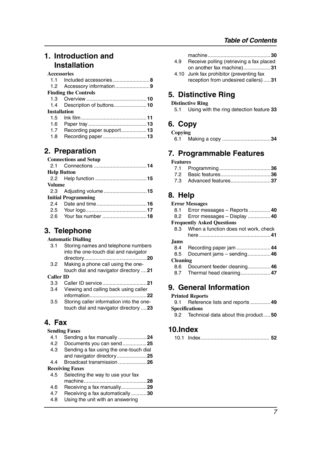 Panasonic KX-FP343AL manual Distinctive Ring 