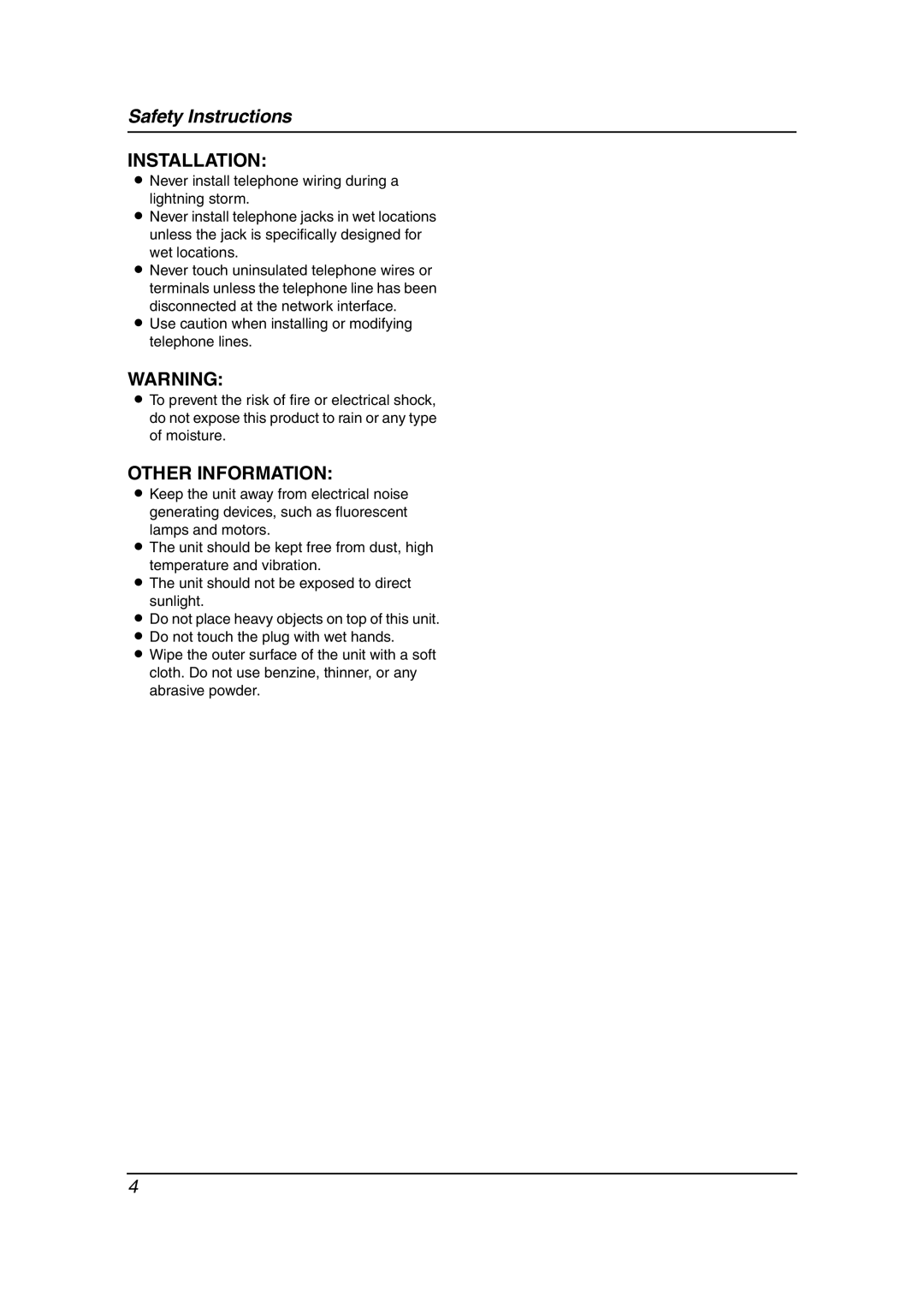 Panasonic KX-FP363HK, KX-FP343HK manual Installation 