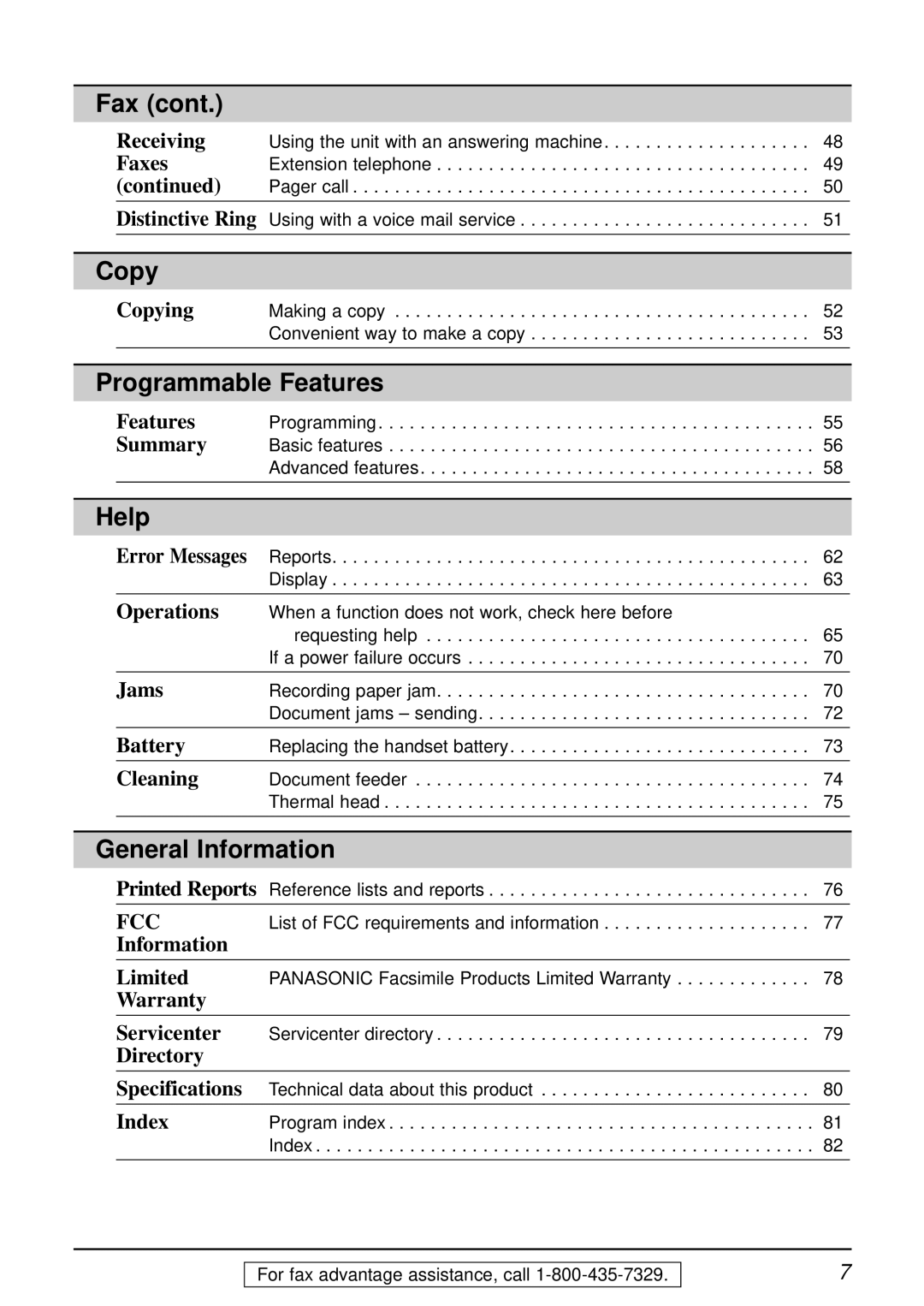 Panasonic KX-FPC161 manual Copy 