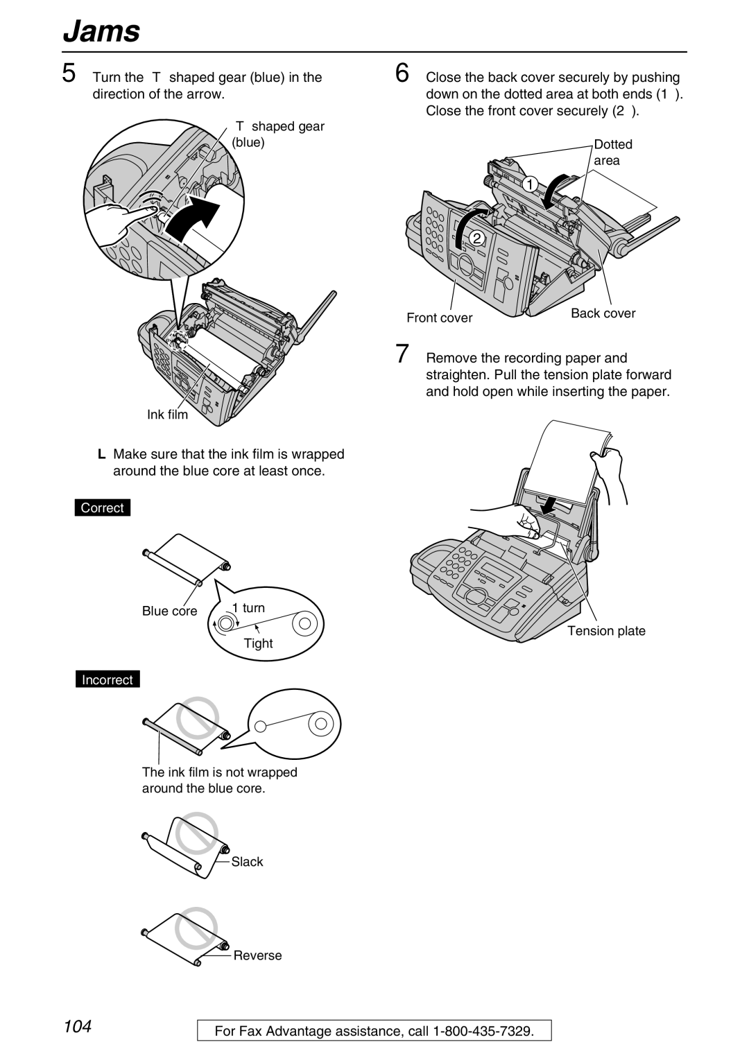 Panasonic KX-FPG371 manual 104 