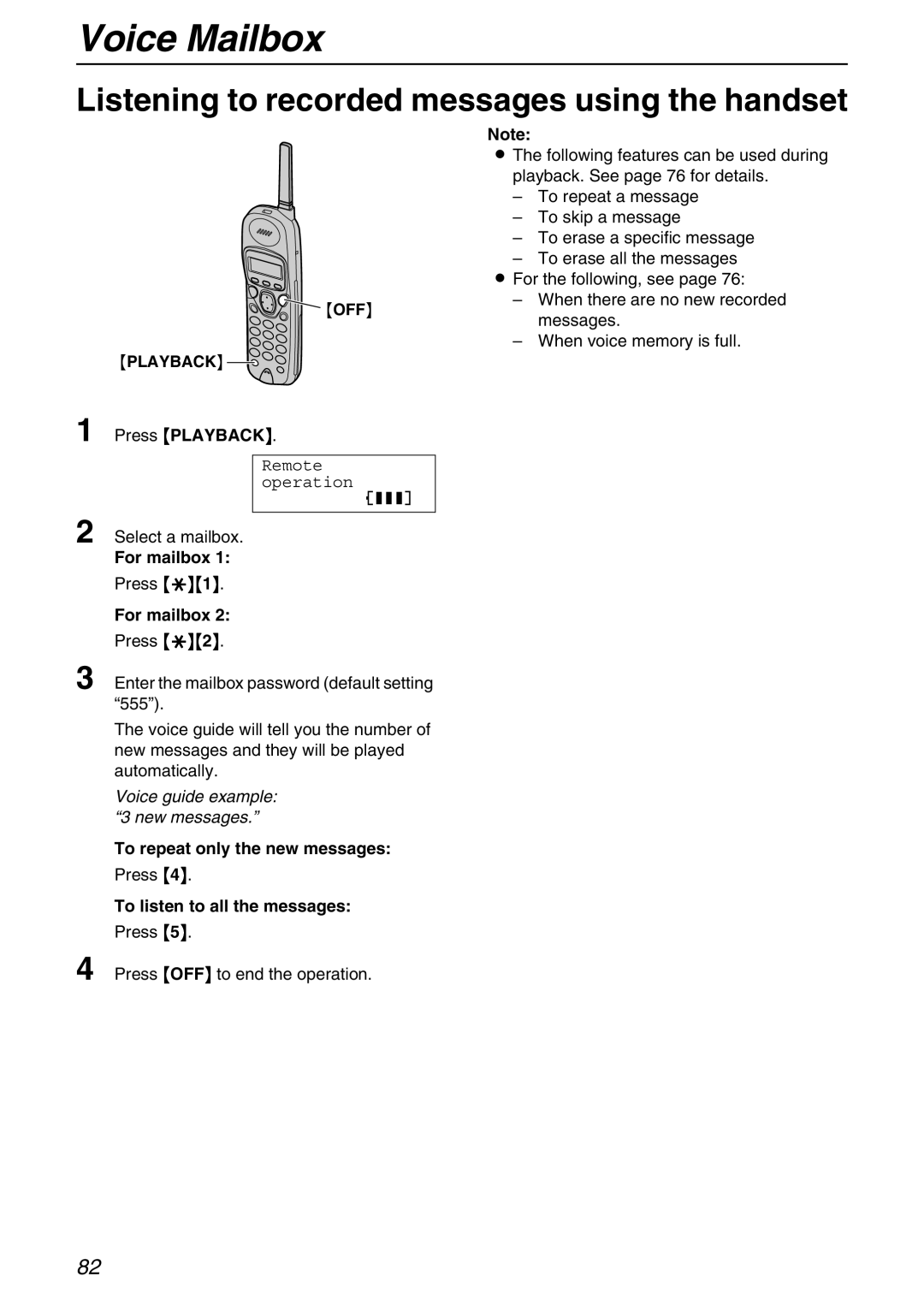 Panasonic KX-FPG371 manual Listening to recorded messages using the handset, Press *1 