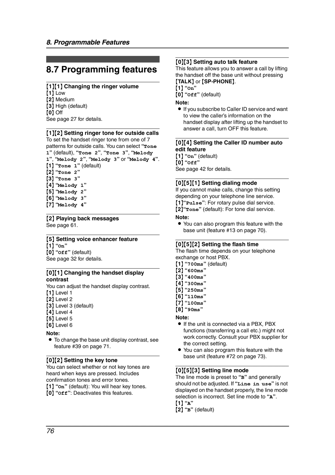 Panasonic KX-FPG379, KX-FPG378 manual Programming features 