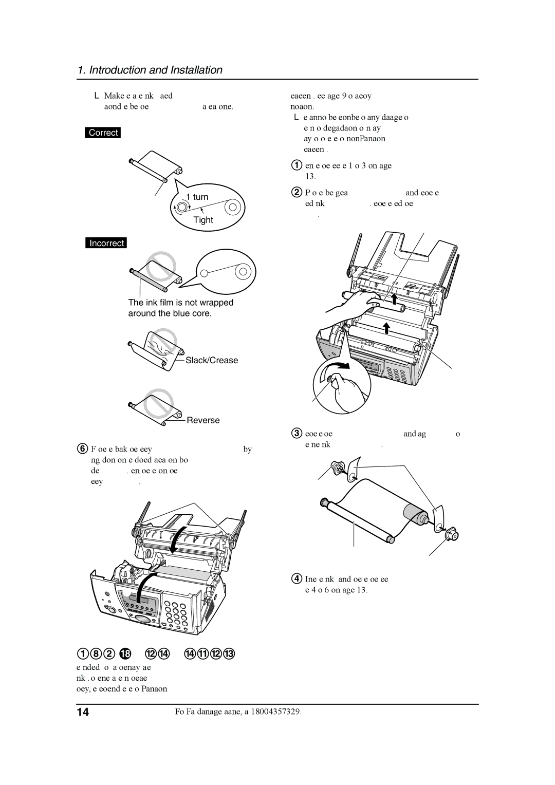 Panasonic KX-FPG381 operating instructions Replacing the ink film, Turn Tight 