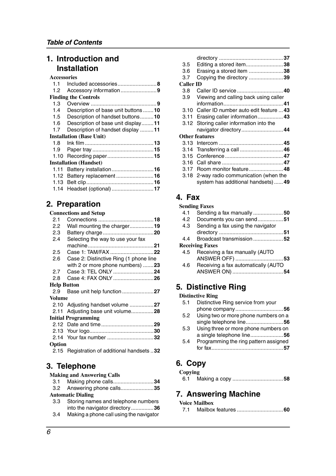 Panasonic KX-FPG381 operating instructions Machine, Directory 