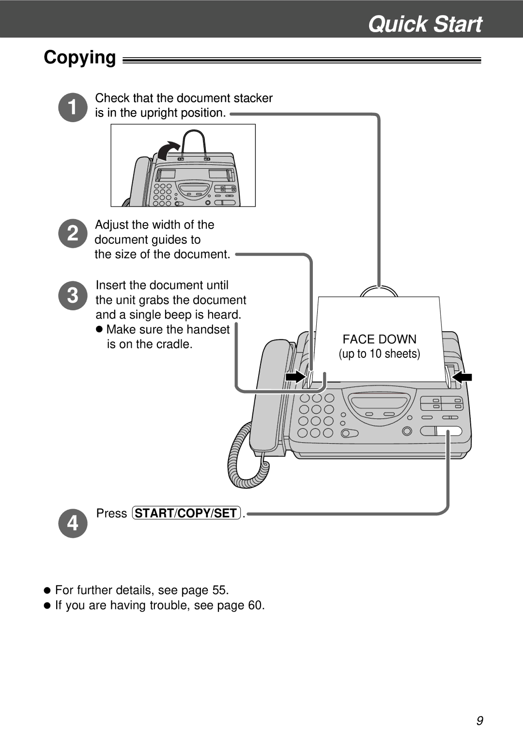 Panasonic KX-FT21HK operating instructions Copying 