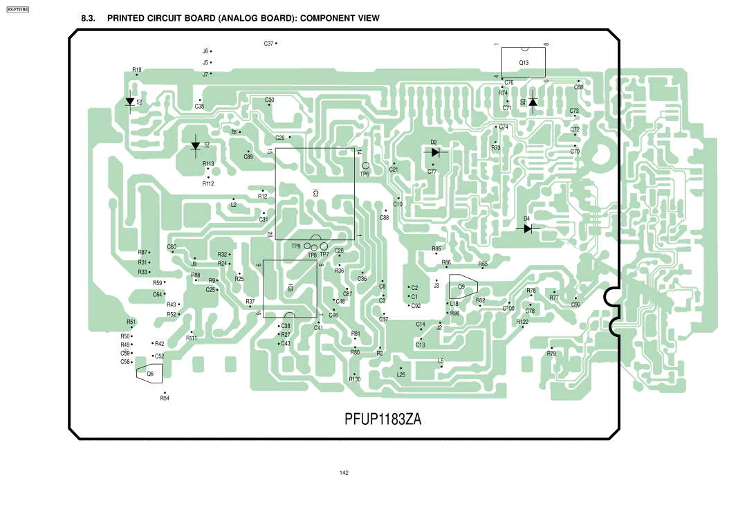 Panasonic KX-FT21RS manual D104 D103, SW201, C230 C231 C106, C225, R19 SW202, C11 R21 R18, T101, D201 D202, 143 