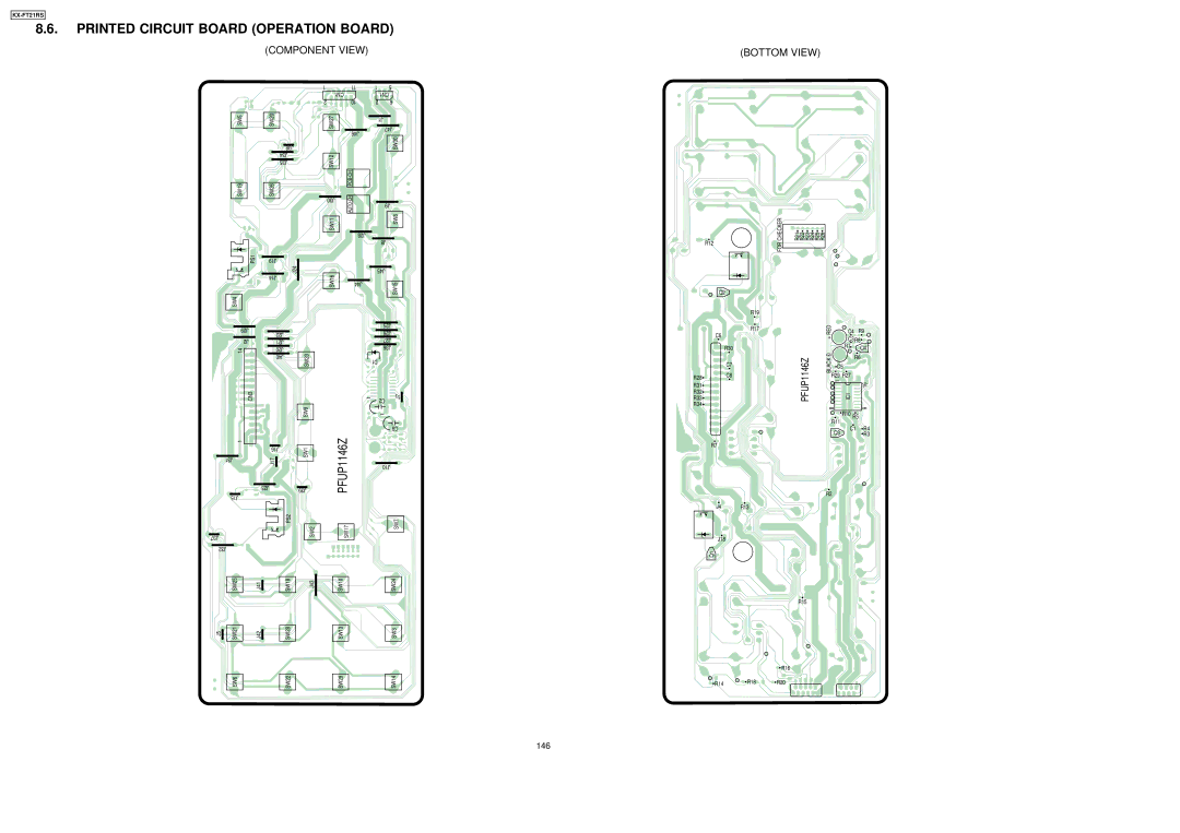 Panasonic KX-FT21RS manual Printed Circuit Board Operation Board, 146 