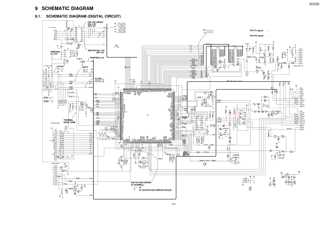 Panasonic KX-FT21RS manual Schematic Diagram, 147 