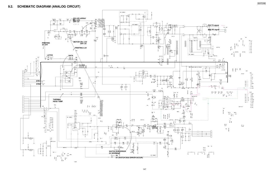 Panasonic KX-FT21RS manual Schematic Diagram Analog Circuit, 148 