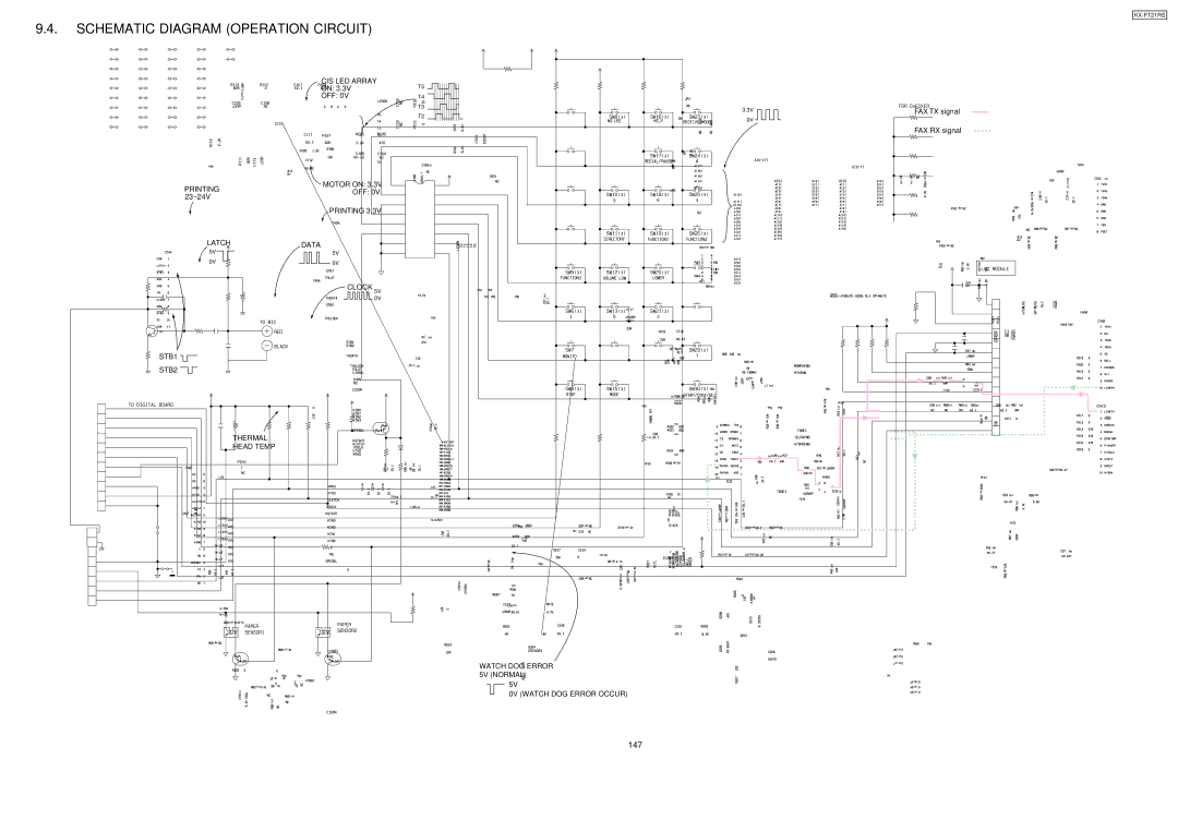 Panasonic KX-FT21RS manual Schematic Diagram Operation Circuit, 150 