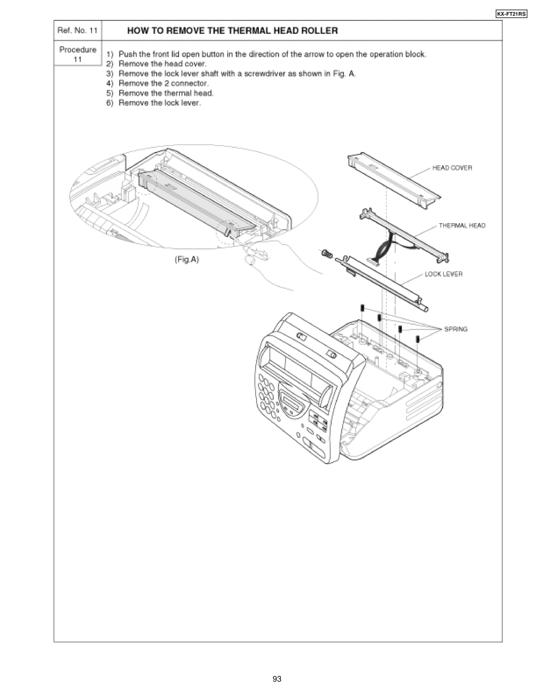 Panasonic KX-FT21RS manual 