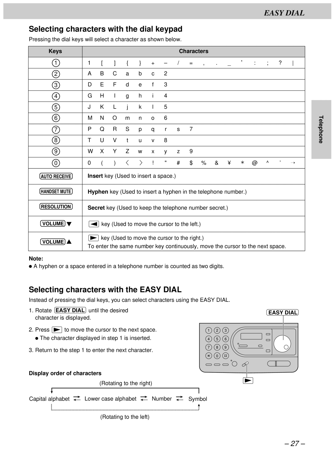 Panasonic KX-FT34HK, KX-FT33HK quick start Easy Dial 